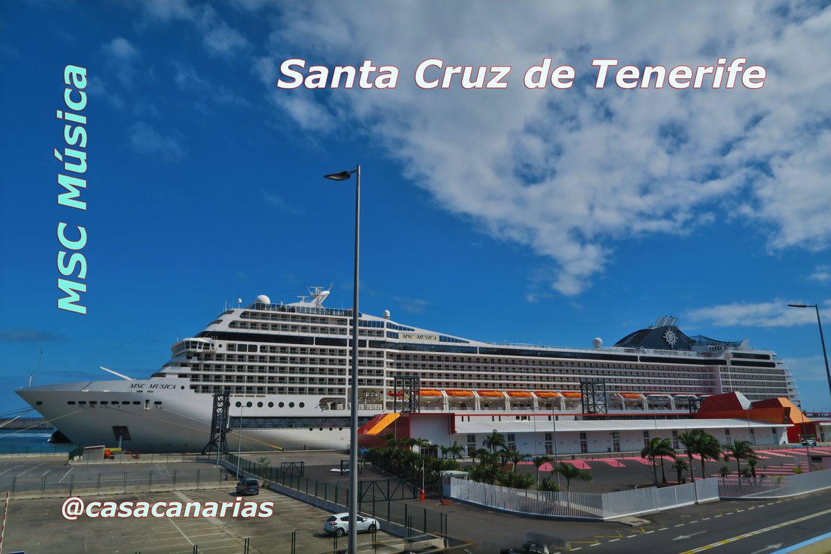 casacanarias's tweet photo. ⚓️Un poco de 🎶Música🎶 ... y nada más. 🎶🛳️
El único crucero del primer domingo en 2026 arribo en #SantaCruzdeTenerife: #MSCmusica 🚢
Lo que se mueve en puertos de #Canarias
🇮🇨 > https://t.co/bgUN8CTMgG🌍
#Tenerife #SCTF #cruceros #cruise #cruises #cruiseship #Kreuzfahrtschiff https://t.co/cxYnEI2BLx