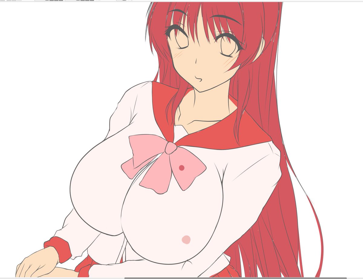 線画調整に続き色置きもしてたのねん〆(*'∀`*)b
やっぱ色置くと影とか意識するので若干、いくつかの箇所を直したのねん😎
にしても久しぶりにタマ姉&トーハト2の配色やから自信ないわ～w 