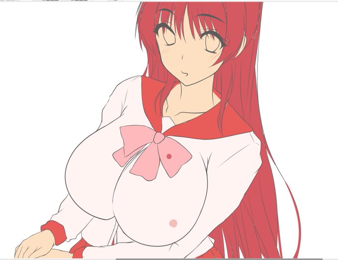 線画調整に続き色置きもしてたのねん〆(*'∀`*)b
やっぱ色置くと影とか意識するので若干、いくつかの箇所を直したのねん😎
にしても久しぶりにタマ姉&トーハト2の配色やから自信ないわ～w 