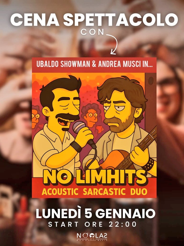 USBALDUS's tweet image. Vi aspettiamo domani sera al Noolas Pub di Roccaforzata (TA)
ROCK &amp;amp; POP DAGLI ANNI '80 AI 2000 &amp;amp; TANTO DI QUEL SOLLAZZO CHE LA MUSICA IN FONDO È SOLO UNA SCUSA BECERA PER STAR BENE INSIEME! ➡️ Tutto ciò riassunto in un semplice nome: #NoLimHits.
📞 348 747 2605