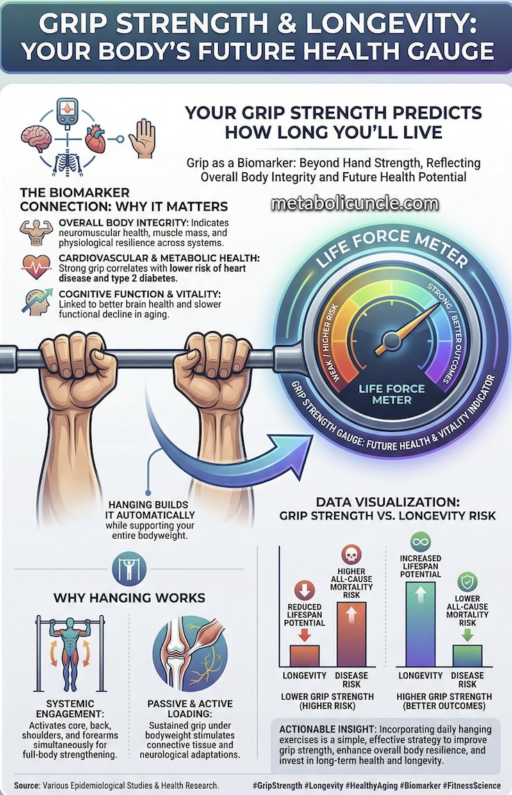 MetabolicUncle's tweet image. DEAD HANGING IS ESSENTIAL MAINTENANCE AND THE MOST POTENT PHYSIOLOGICAL STIMULUS

We discussed recently the strong hormonal effects that dead or active hanging has on the body. But it has beyond that a plethora of positive effects.

For most of human history, overhead reaching…