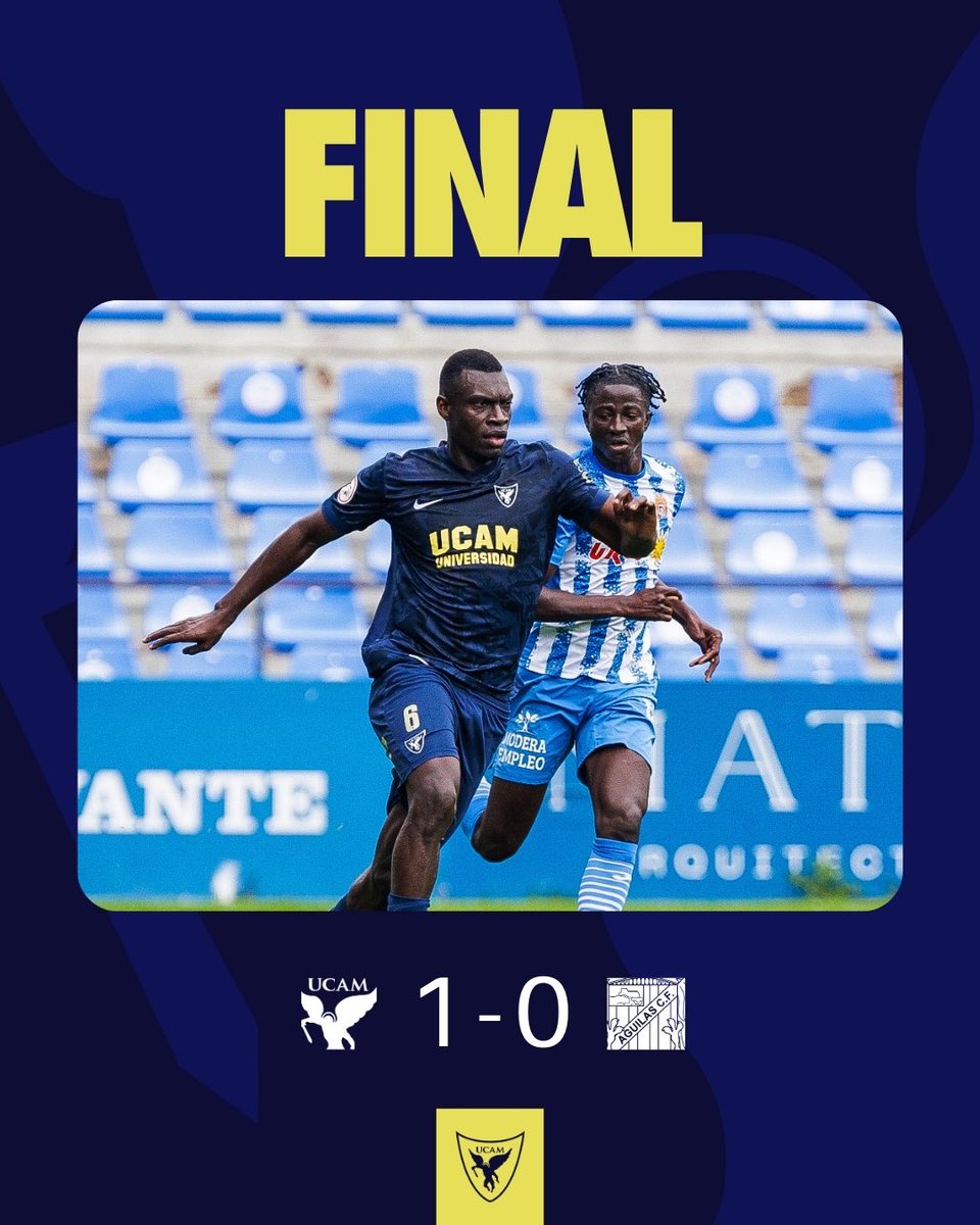 UCAMMurciaCF's tweet photo. ⌚️ 90’ |1️⃣0️⃣ ¡FINAAAAAAAAAL! 

✅ VICTORIA en casa y portería a cero. 

🏟️ Estadio Heredia 21 La Condomina.

⭐️ Partido @AtriumSalud 

#UCAMMurciaÁguilas | Jornada 17 https://t.co/alaXaruYxa