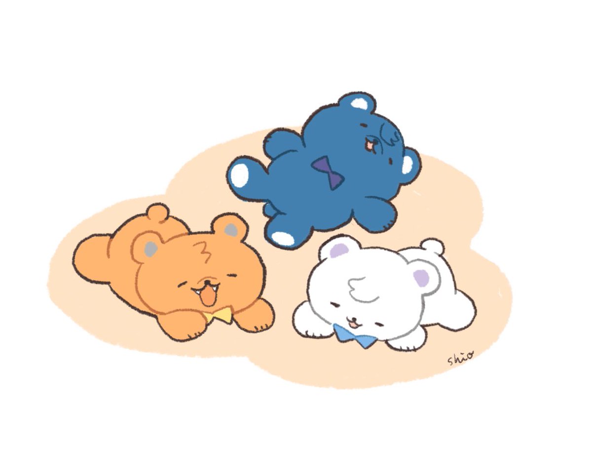 くま　おまとめ まだまだ休みたいくまたち