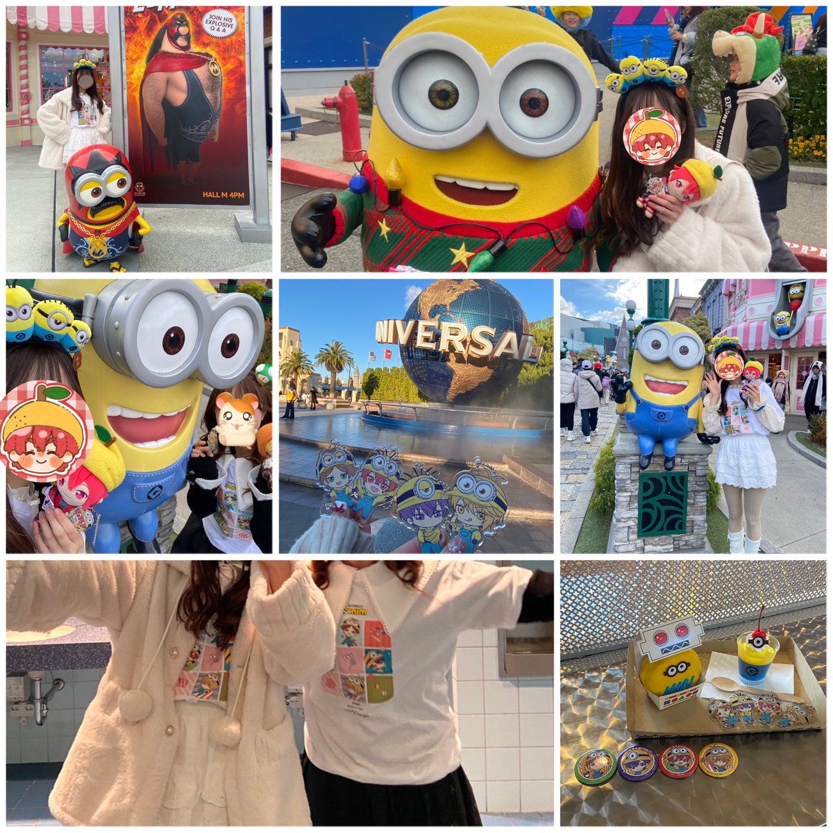 ユニバに浦島坂田船のミニオンコラボのグッズ持って行く夢叶いました🍌