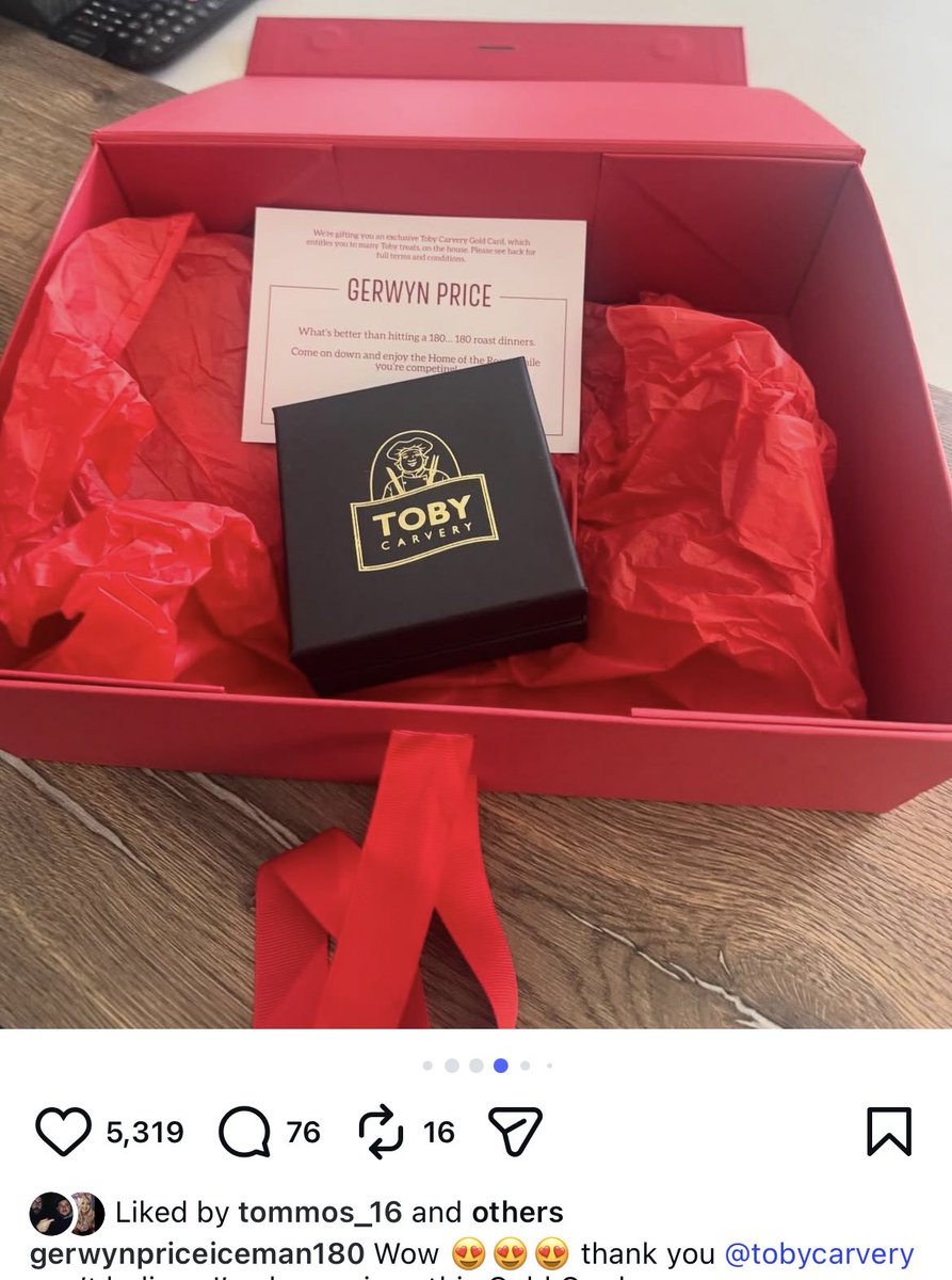 Luke Littler: I am the world’s number one darts champion

Gerwyn Price: That’s nice. I have unlimited carvery privileges 😎