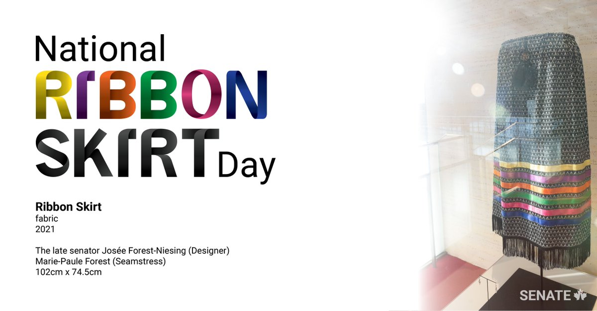 SenateCA's tweet image. January 4 marks National #RibbonSkirtDay – a celebration of Indigenous heritage, culture and traditions. Ribbon skirts have been worn for generations and generally represent womanhood, resilience, and pride. Senator Mary Jane McCallum sponsored the bill in the Senate, as a…
