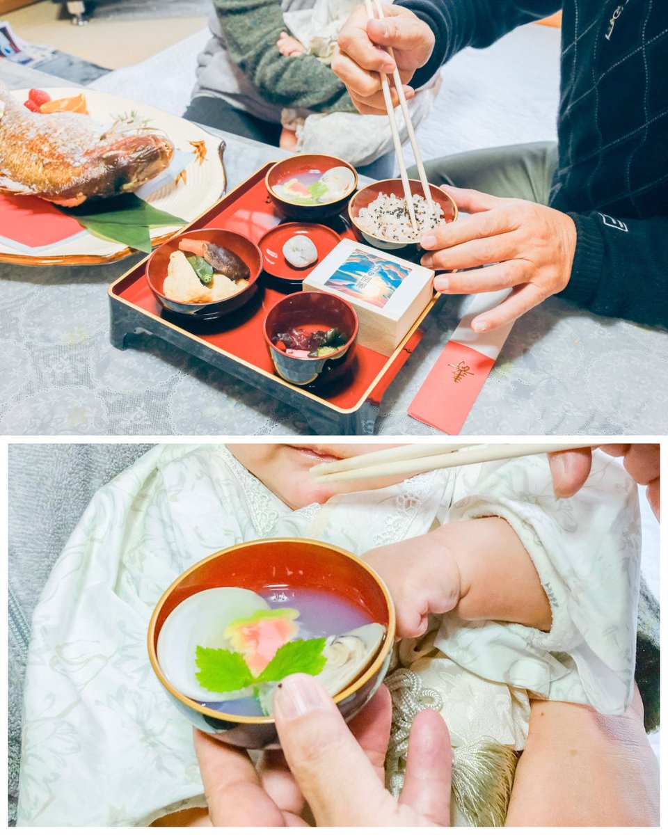 従姉妹ベビーのお食い初めを撮影しました📸