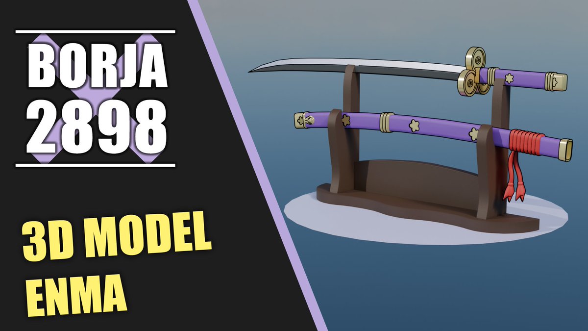 Borja9828's tweet photo. One Piece • Enma • 3D Model to print https://t.co/6DYGcELMGZ