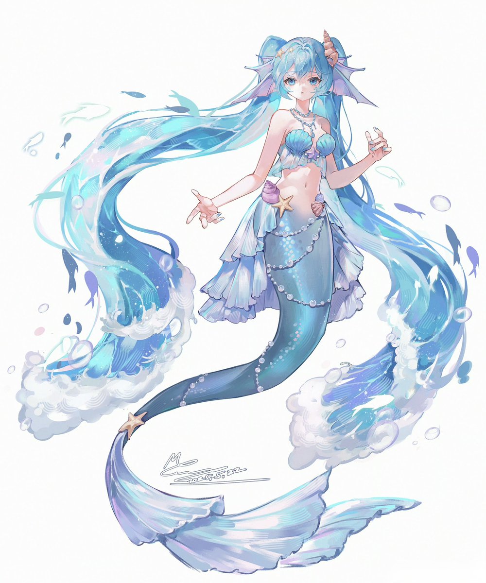 memoryforsleep's tweet image. ○ ♪  º  海浪人鱼miku  º  ♪ ○
#初音ミク