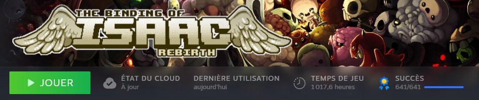 bon bah voilà après + de 1000h de jeu j'ai fini isaac à 100%