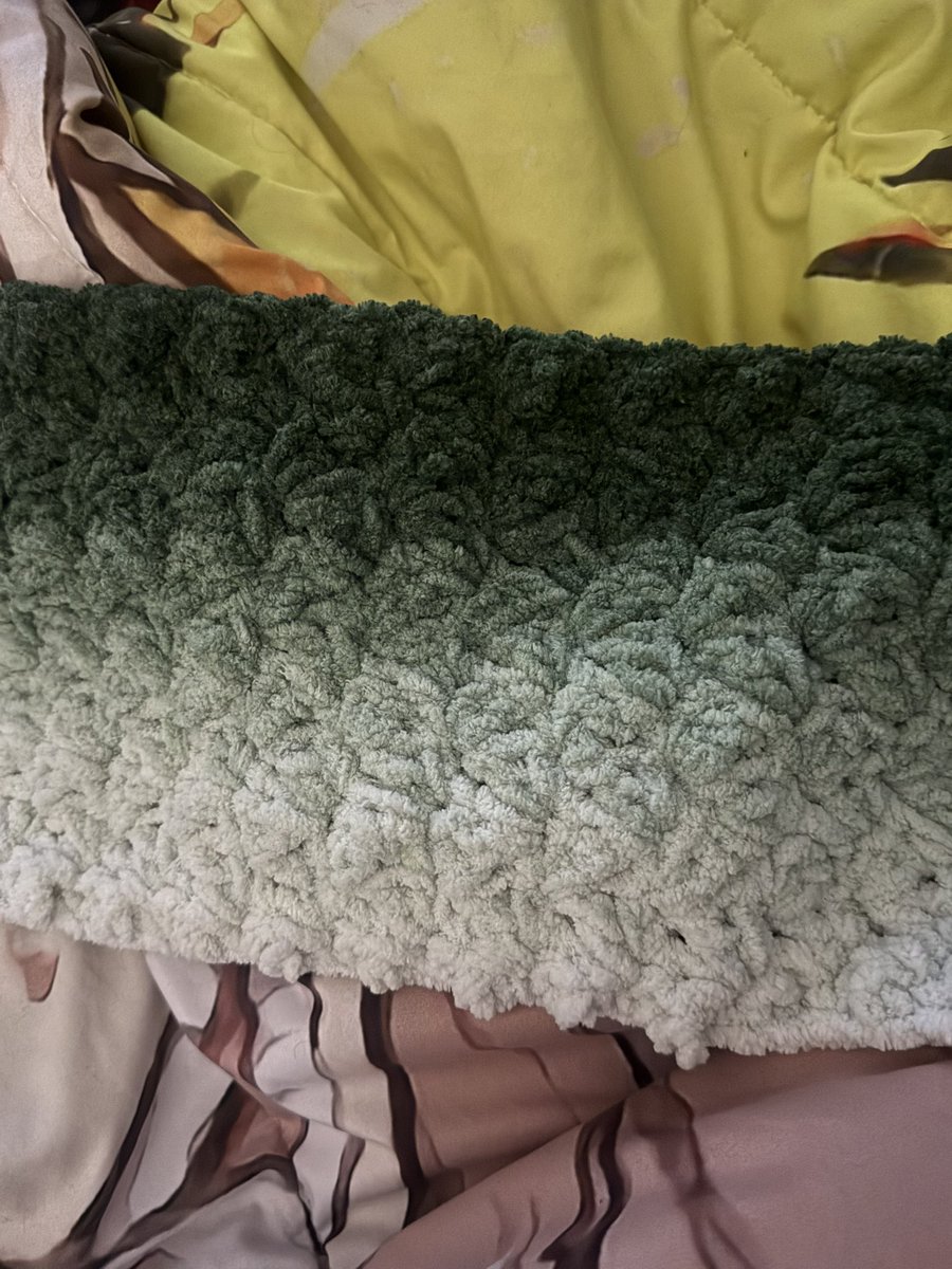 working on a blanket with this gorgeous yarn~