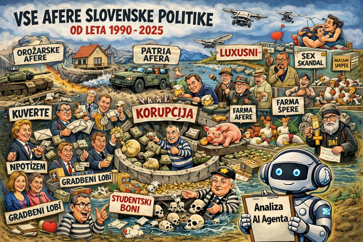 DejanPogacnik's tweet photo. Smo pripravljeni, da AI agenti razgalijo vse afere slovenske politike od 1990–2025? Kdo v resnici vlada; pozicija, opozicija ali tisti, ki jih držijo za vrat? Če je resnica grožnja državni varnosti, potem imamo resen problem.
#AI #SlovenskaPolitika #Afere #Korupcija #Volitve2026 https://t.co/elGEjFoO90