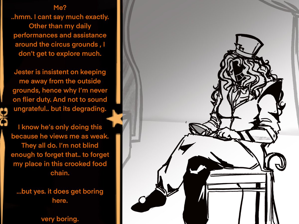 Tumblr asks! Part 4

(If you wish to ask your own questions to Ringmaster just visit my tumblr!)

#tfc #thefreakcircus #tfcringmaster #tumblr