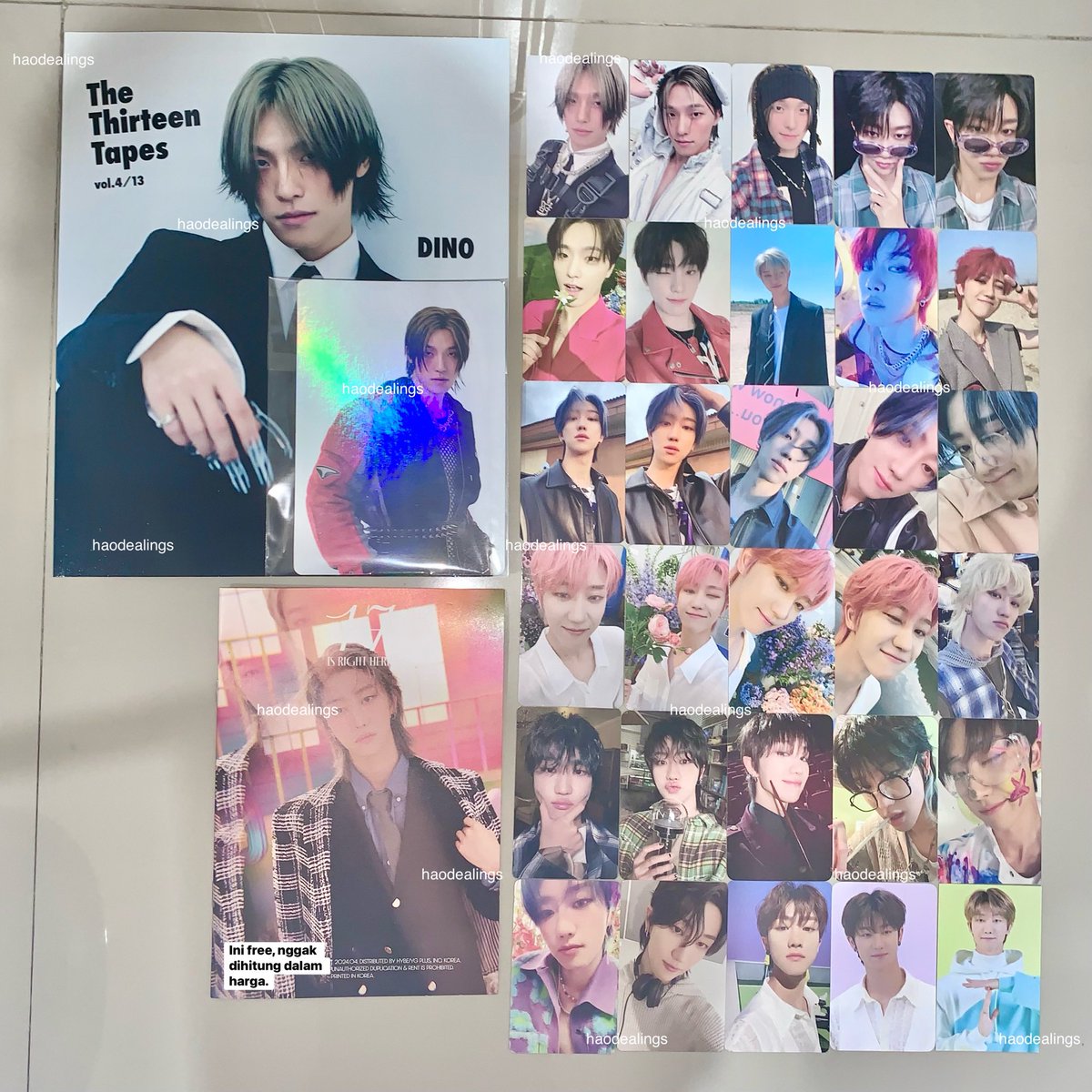 haodealings's tweet photo. WTS LFB WANT TO SELL
AAB SEVENTEEN THE8 &amp; DINO

❗️ TAKE ALL ONLY
💰 IDR 4.370.000
( Equal to IDR 141.000 / each )

✅ Video condi lengkap 
✅ Shopee / manual (pos)
✅ Payment santai (boleh cicilan)

⭕️ WW buyers must have INA address 

💗 Serious buyer only 💗

📍 Jakarta Selatan https://t.co/BvVjt0BJBx