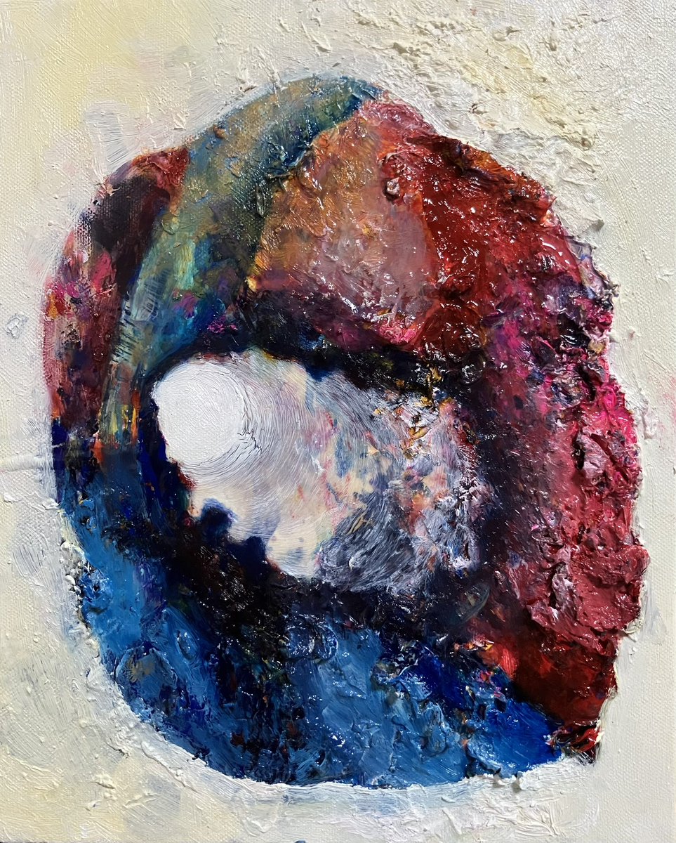 2025年 油彩, キャンバス（F3） 「無題10 -心腔-」 #抽象画 #油絵 #art