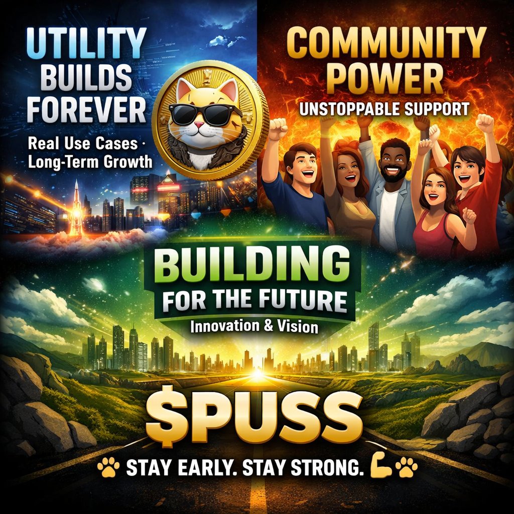 🚀 Price moves daily, but utility builds forever.
$PUSS is focused on real use cases, strong development, and long-term growth.
This is how real projects are built. 💎🐾
#Utility #TronMemeCoin #MemeCoin #Trend