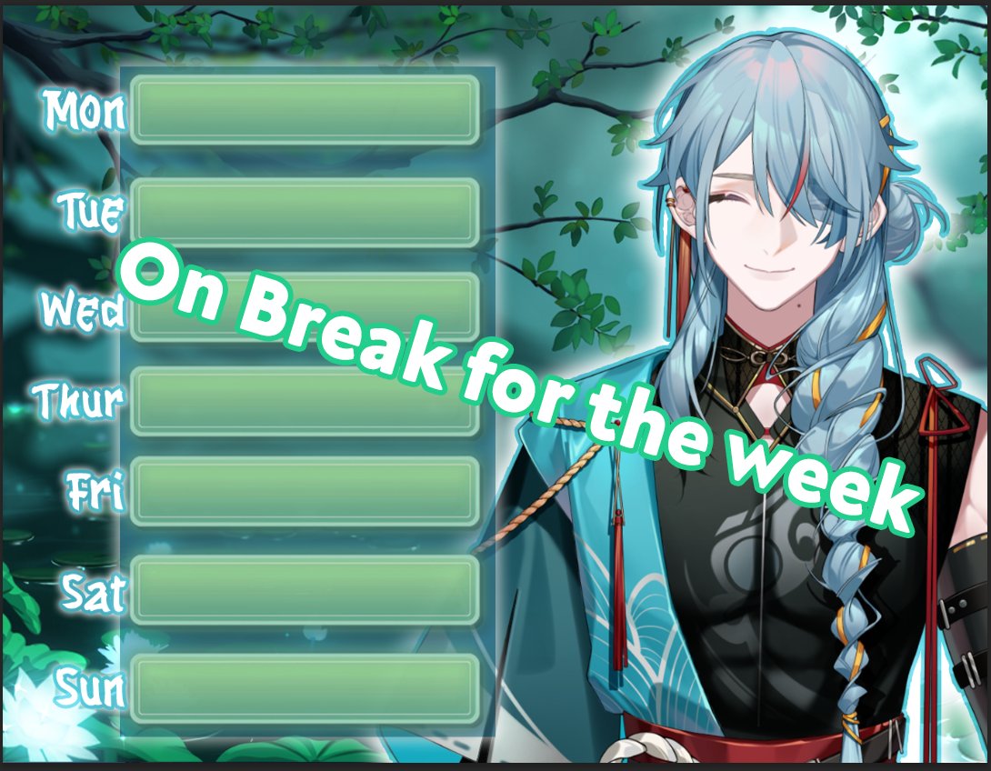 I've decided that i need a break as such there will be no streams for the upcoming week. Hopefully I'll feel better and more refreshed so i can give you guys some great content again.