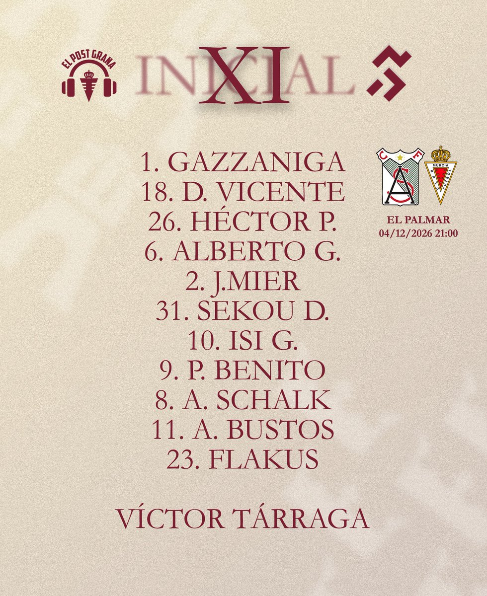 💥📝 PROPUESTA ALINEACIÓN 📝💥

✍🏻 PROPUESTAS de alineaciones para el partido de hoy a las 21:00 🆚 <a href="/atcosanluqueno/">Atlético Sanluqueño</a> de la jornada 18 en <a href="/Primera_RFEF/">Primera Federación Versus e-Learning</a>.

🖌 <a href="/Antonio_lb99/">Antonio.</a>, <a href="/avomirallesf/">Avo Miralles Fontes</a>, <a href="/alvarocoso/">Álvaro Coso</a>, <a href="/Vctr333/">Víctor</a>.

👇🏻 Dejadnos vuestra opinión en comentarios.