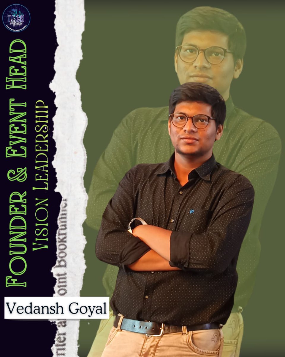 TECH_help4U's tweet photo. 🚀 @vedansh_goyal28 — Founder &amp; Event Head 
The vision the leadership and the driving force behind TECHhelp4U
From ideas to execution he leads the core that makes everything possible
Not just heading an event but building a legacy
#CoreTeam #FounderEnergy #TECHhelp4U https://t.co/3KN5N5RnaS