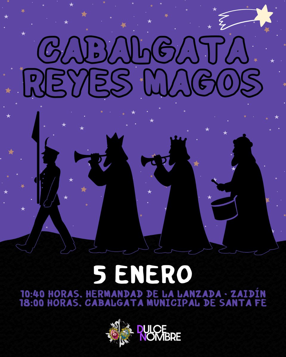 𝐂𝐀𝐁𝐀𝐋𝐆𝐀𝐓𝐀 𝐃𝐄 𝐒𝐒.𝐌𝐌. 𝐋𝐎𝐒 𝐑𝐄𝐘𝐄𝐒 𝐌𝐀𝐆𝐎𝐒 𝐃𝐄 𝐎𝐑𝐈𝐄𝐍𝐓𝐄

Un año más disfrutaremos y viviremos el 5 de enero con la ilusión de acompañar a SS.MM. Los Reyes Magos de Oriente.

Por la mañana, a partir de las 10:40 horas, estaremos en la