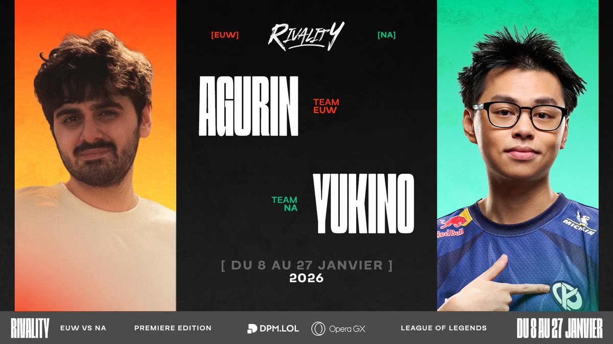 RIVALITY REVEAL #9 

Un duel de jungler au sommet de leur art ! 

<a href="/Agurinlol/">Momo</a> représentera le serveur EUW MAIS jouera en NA  

Mes fans KC on ne vous a pas oublié : 

Votre pépite <a href="/yukinocat/">雪乃</a> représentera le serveur NA son serveur d’origine MAIS jouera en EUW

🚨 ABSOLUTE CINÉMA