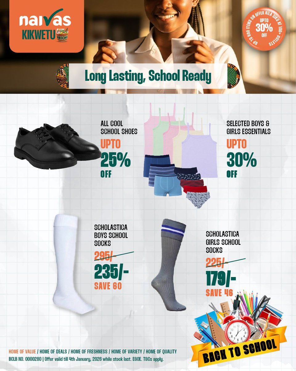 Colonel_edu's tweet image. Mmefanya shopping ya back to school, some good deals at Naivas Supermarket 

#NaivasAt35 #NaivasKrisiKikwetu #35YearsOfDeals