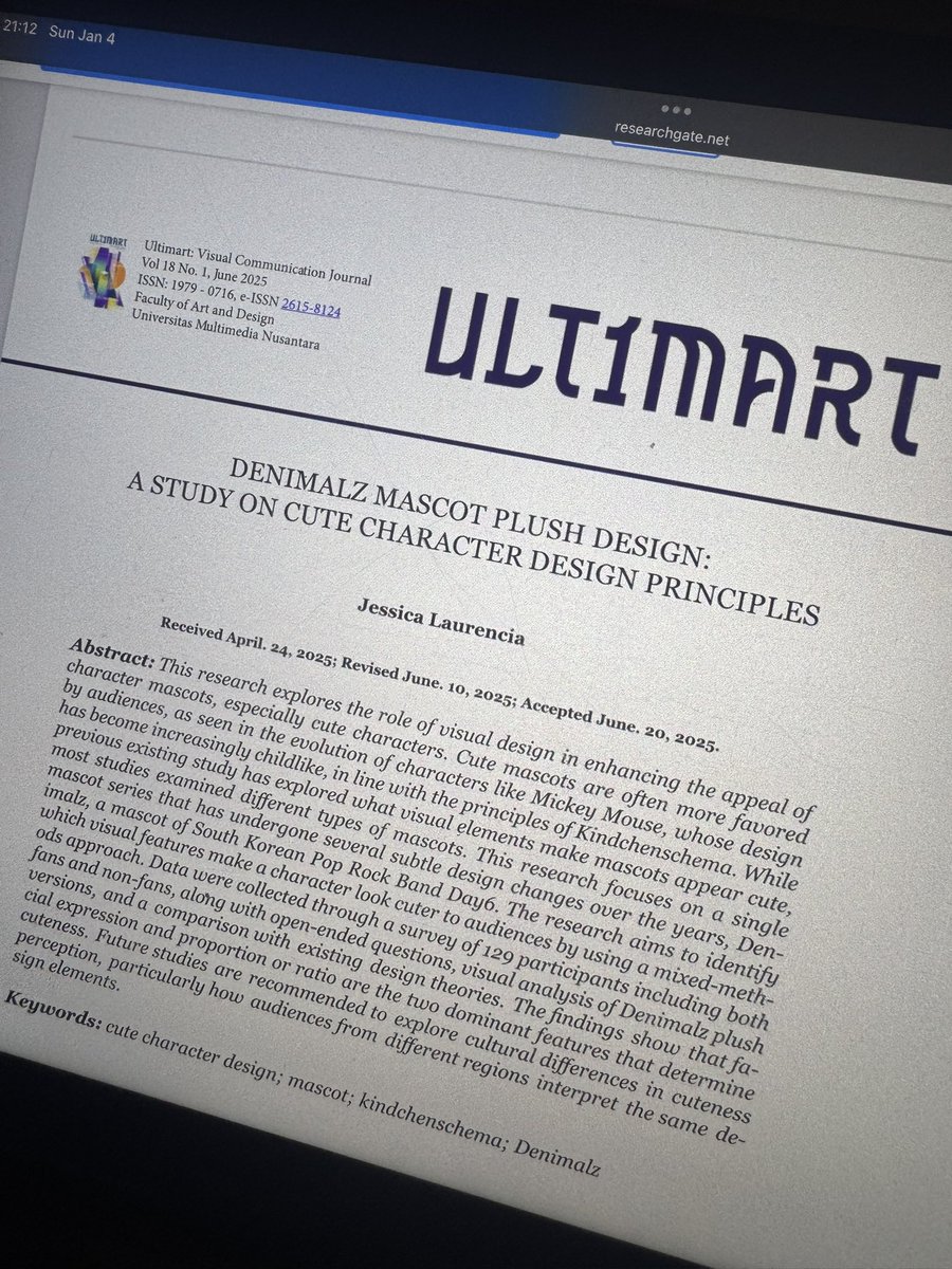 what are the odds that I’d find a study about denimalz design on researchgate???