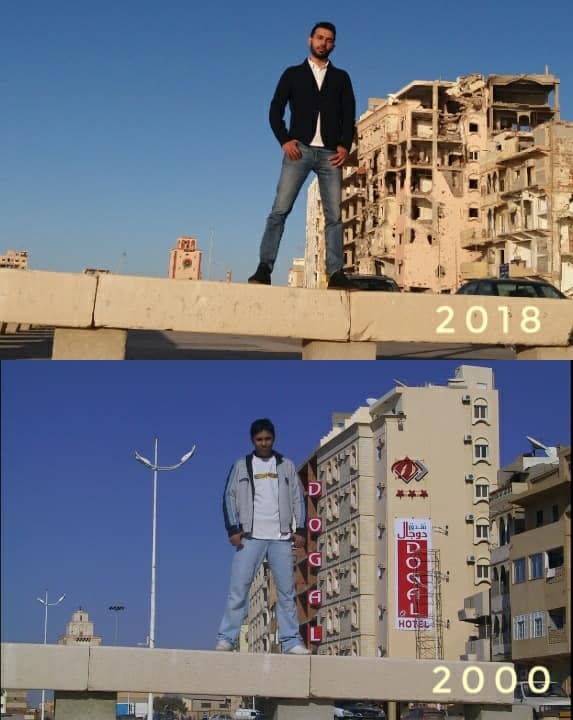 AfricaFirsts's tweet image. A Libyan man took pictures in the city of Benghazi, Libya 🇱🇾 in 2018 in the exact places where he had taken pictures in 2000.

Barack Obama, of African descent, was the president of the United States of America when Muammar Gaddafi was kiIIed.

This is Democracy, sorrow-filled.