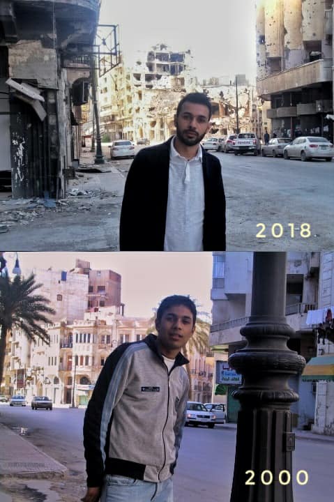 AfricaFirsts's tweet image. A Libyan man took pictures in the city of Benghazi, Libya 🇱🇾 in 2018 in the exact places where he had taken pictures in 2000.

Barack Obama, of African descent, was the president of the United States of America when Muammar Gaddafi was kiIIed.

This is Democracy, sorrow-filled.