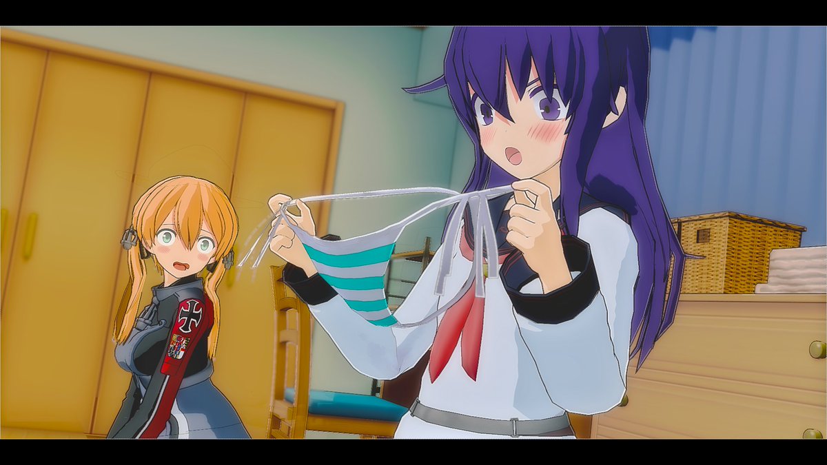 LassQ2165's tweet image. 自分の記憶の中には存在している
アニメ「艦隊これくしょん」のワンシーン。その21('ω')
＃MMD　＃艦これ