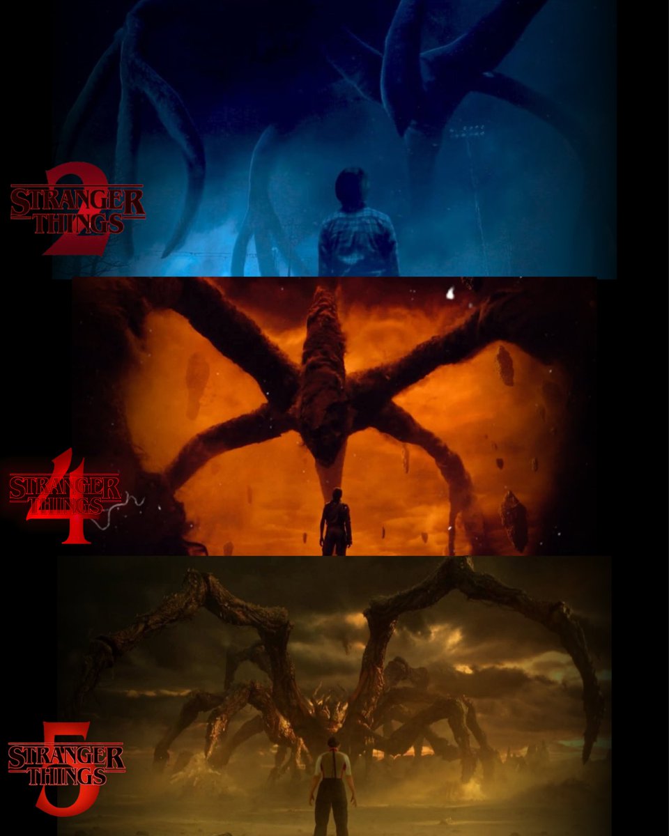 TheCineprism's tweet image. Evolution of Mindflyer: from shadowy mist-like entity to a giant proxy spider.