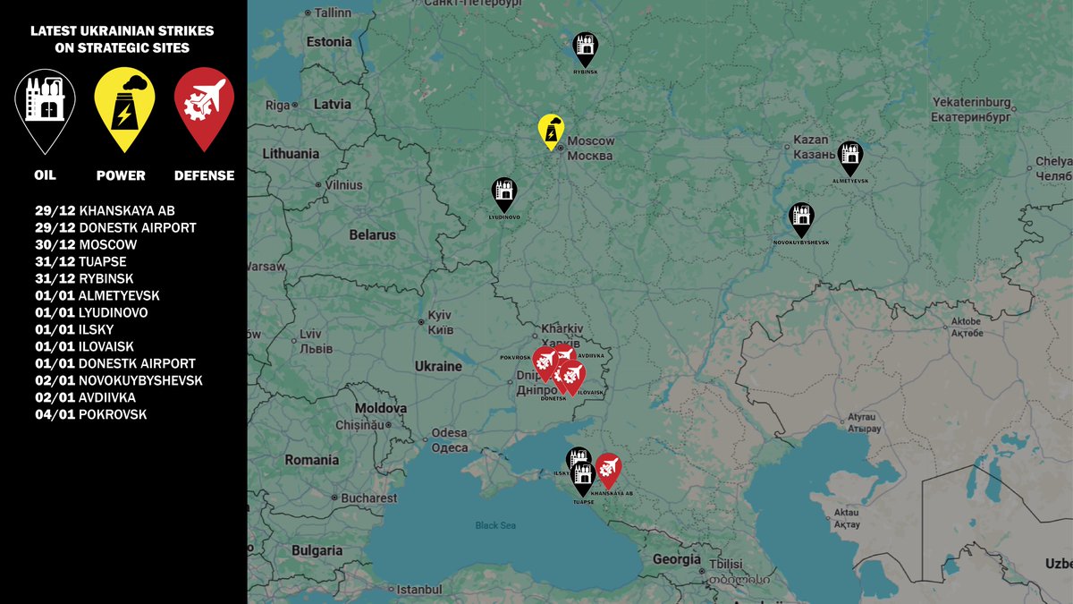 🚨 Check out the🇺🇦Ukrainian strikes on Russian key sites 💥

I update this map every week. Comment if you have news!