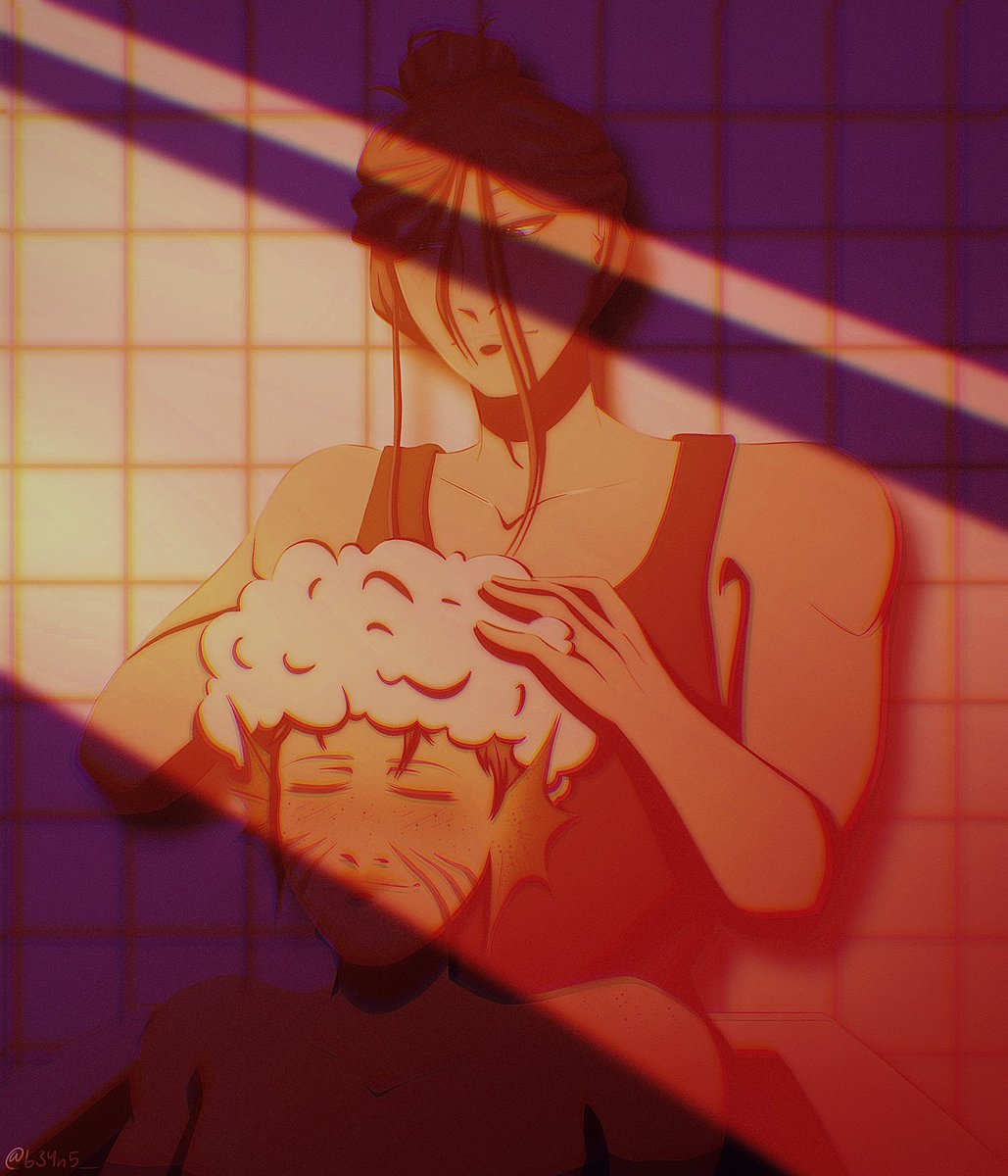 b34n5_'s tweet image. techno realizing this mf has lived in the sea his entire life and has never washed his hair properly before😭

merman/college student #rivalsduo is back :3 

#dreamfanart #technobladefanart @DreamFanartAcc