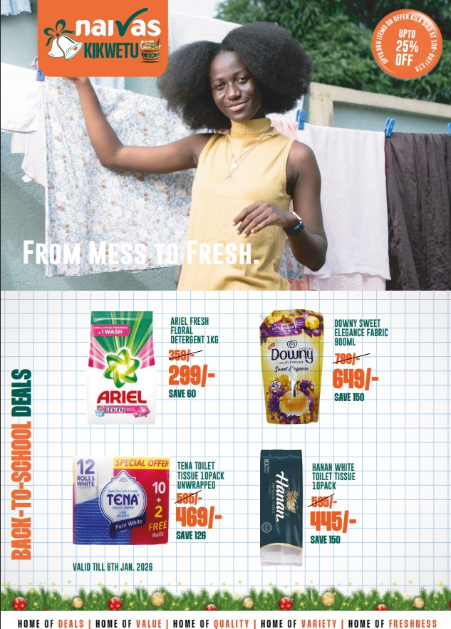 IamHumbaba's tweet image. Wiki mpya here we go

Back to work and back to school

Make sure umeng'ara na uko smart

Naivas got you covered na deals smart smart

#NaivasAt35 
#35YearsOfDeals