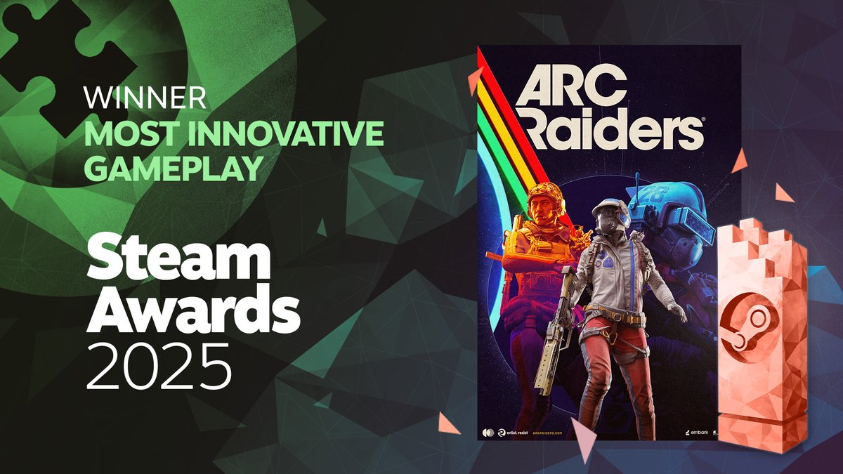 Most Innovative Gameplay 2025, and it couldn’t have been done without your support Raiders!

Thank you for being a part of this journey with us 🏆

See you topside!
