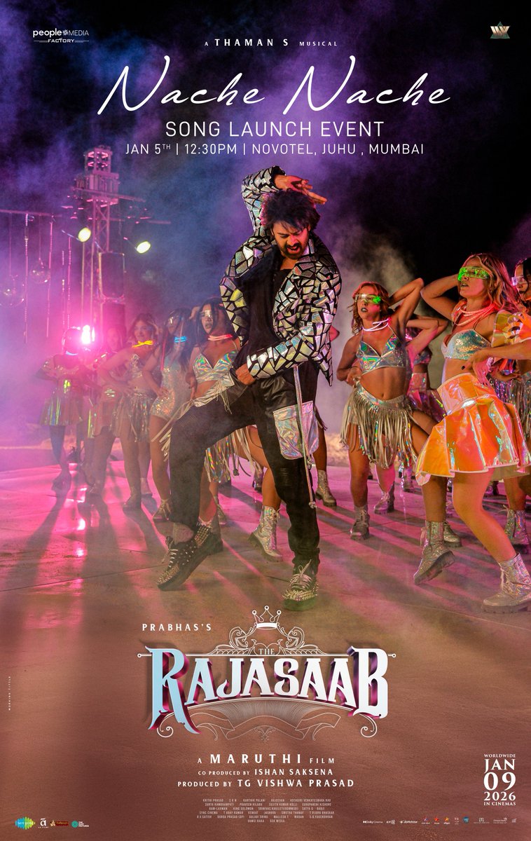shreyasgroup's tweet photo. MUMBAI FEEL THE REBELLIOUS HEAT TOMORROW ❤️
#TheRajaSaab
#Prabhas @DuttSanjay @AgerwalNidhhi @MalavikaM_ #RiddhiKumar @Bomanirani @vishwaprasadtg @peoplemediafcy @SKNOnline #KrithiPrasad @MusicThaman @KarthikPalaniDP #Rajeevan #RamLaxman @SolomonStunts @sujithkolli @RajaS_official @AAFilmsIndia #AnilThadani @ivyofficial2023 @theofficialb4u @B4UMotionPics @Tseries @tseriessouth @rajasaabmovie @proyuvraaj @ShreyasGroup