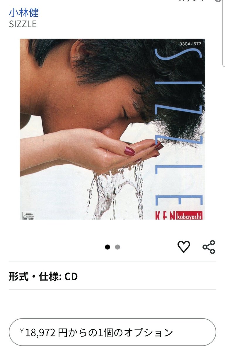 【邦楽CD】SIZZLE　小林健（廃盤） 邦楽CD】SIZZLE小林健（廃盤）