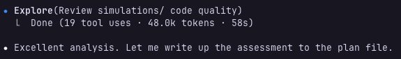 DavidChrisGer's tweet photo. I love how Claude Code judges its own output 😁 https://t.co/15nPz1p0va