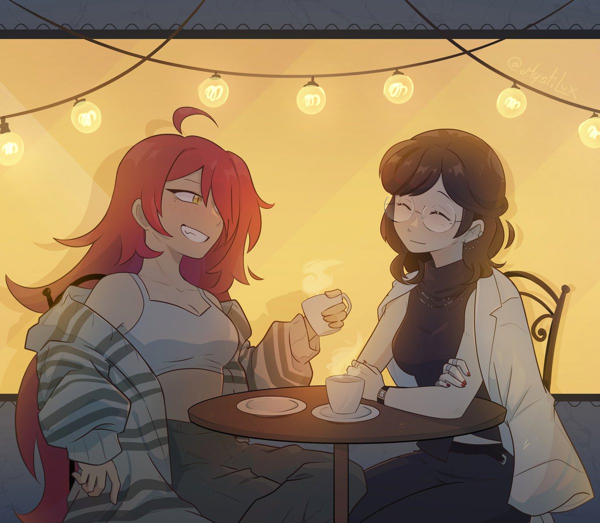 ☕️💕 cozy coffee date ~
[comm for @/idolmasterjulia]