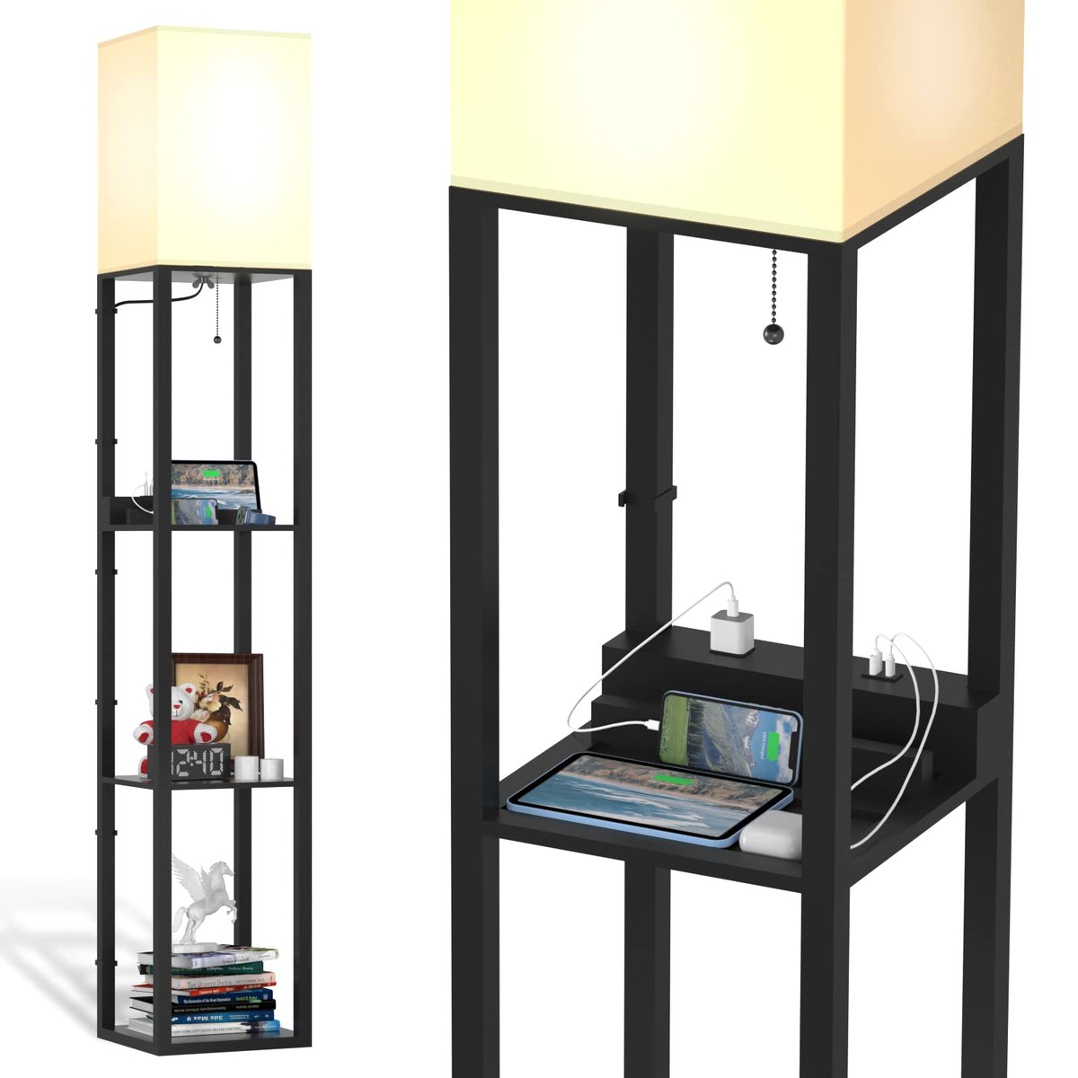 DecorssStunning's tweet photo. PAZZO Floor Lamp with Shelves, Shelf Floor Lamps by Real Solid Wood with 2 Charging Ports and 1 Power Outlet, Floor Lamps for Bedrooms, Lamps for Living Room, Matt Black

 Rating ⭐ : 4.6
 Check Amazon price >> 🔗 : https://t.co/EPtisYSuMo https://t.co/PxUUhel49T