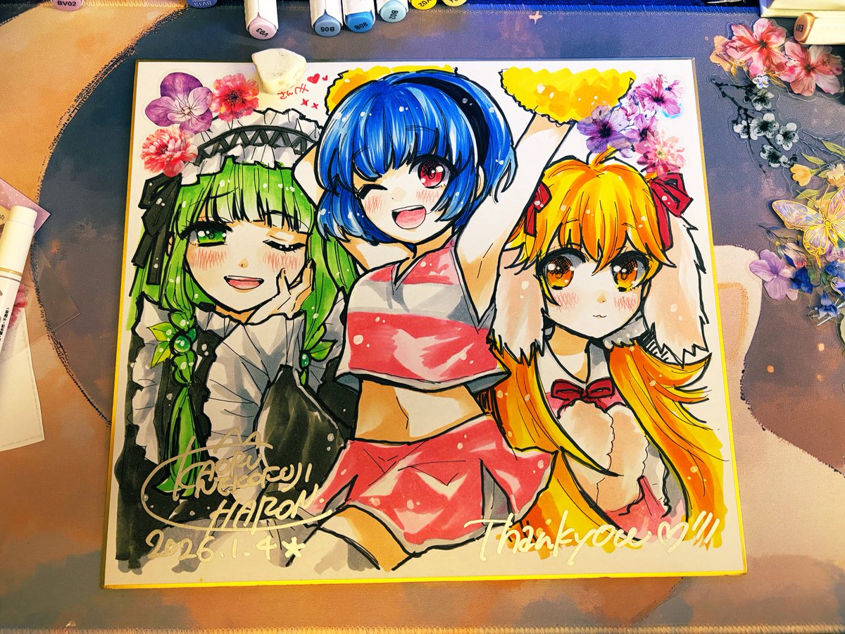 Post by ねこふじかおる／CHARON公式 on X: 色紙進捗です✨