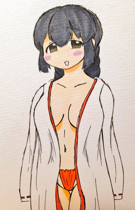 今年も巫女さんになってくれた磯波 