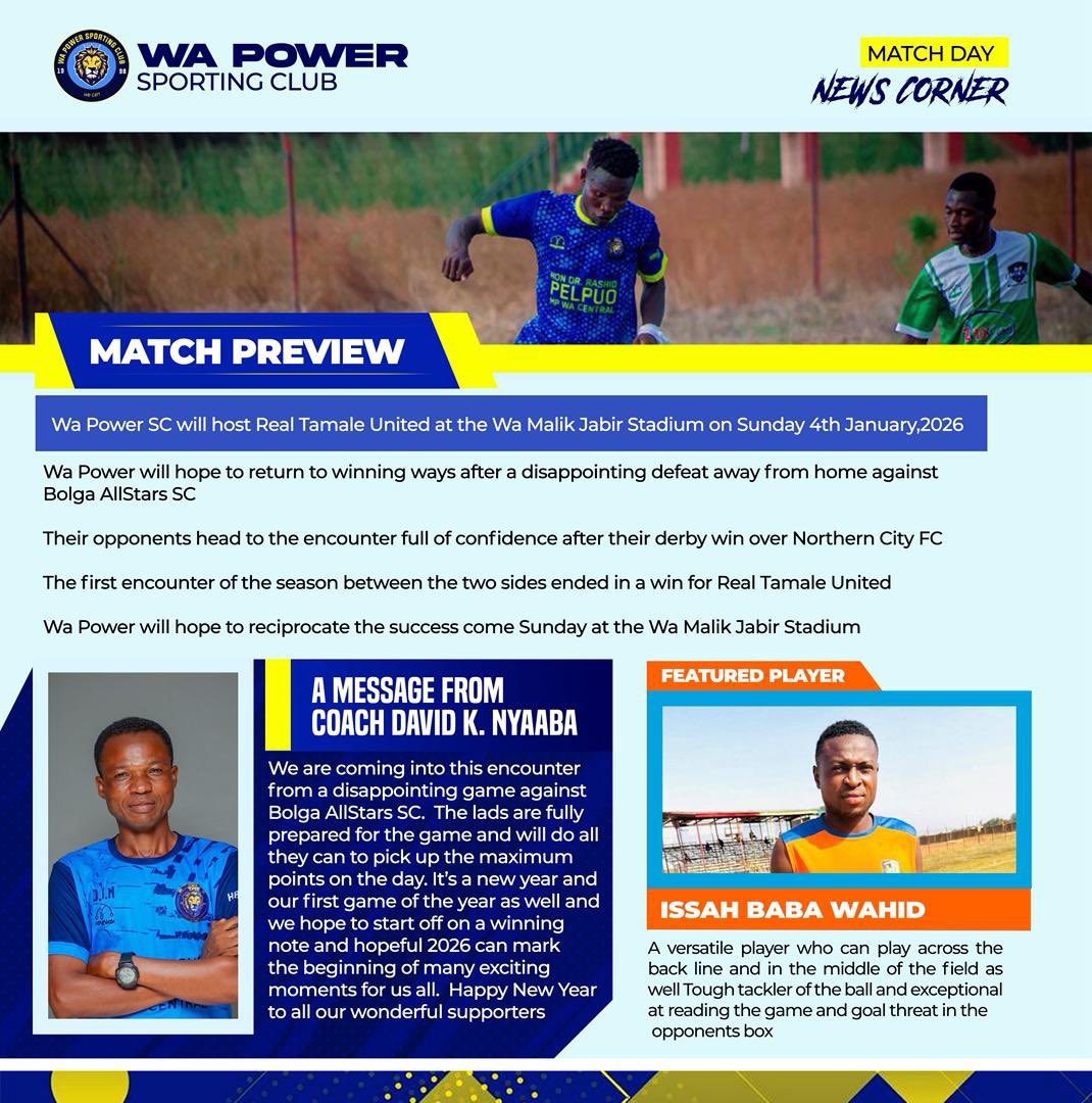 WaPowerSC1's tweet photo. Match Day News Corner https://t.co/cb2czWCQrB