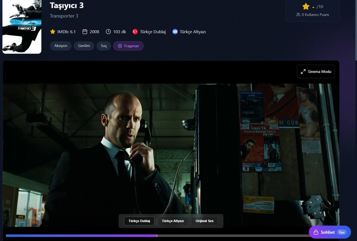 TAŞIYICI 3 izlerken karsıma cıkan detaya bak xd