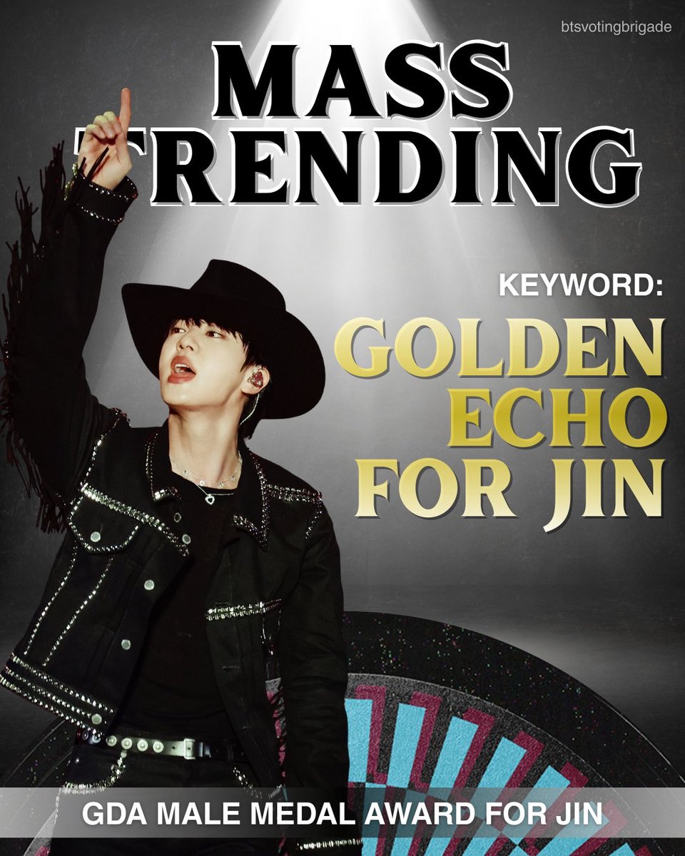 ‼️ MASS TRENDING NGAY BÂY GIỜ

 1 TIẾNG CUỐI CÙNG TRƯỚC KHI BƯỚC VÀO NGÀY CUỐI CỦA CUỘC ĐUA 

🔑: GOLDEN ECHO FOR JIN
🔑: GOLDEN ECHO FOR JIN
🔑: GOLDEN ECHO FOR JIN
