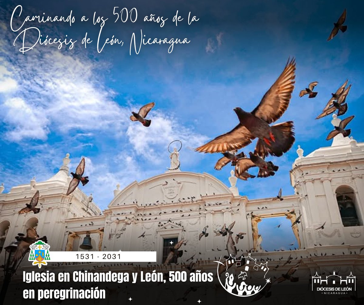 🔵 #500AñosDiócesisDeLeón ✝️👣
⚜️ Caminando en este Año Jubilar hacia los 500 años de vida de nuestra Iglesia Diocesana. ⚜️

Peregrinos de esperanza.
1531 – 2031

📷 Fotografía de archivo: 16 de junio 2025, Catedral de León.