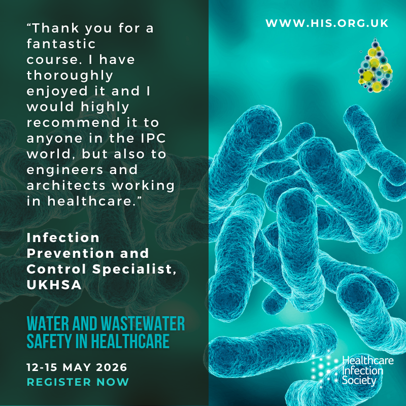 HIS_infection's tweet photo. 📢"Highly recommend it to anyone in IPC World"
🔸Our popular Water and Wastewater Safety in Healthcare course returns after excellent feedback last year. Strengthen your understanding of water-related infection risks

📅 12–15 May, Online
🔗 Limited slots: https://t.co/s48SxmKllQ https://t.co/5aCwclmkd1