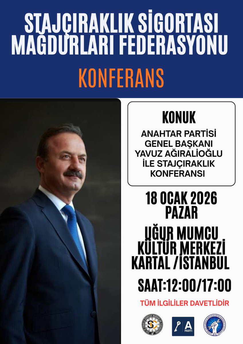 DUYURU | STAJ ÇIRAKLIK SİGORTASI MAĞDURLARI FEDERASYONU

<a href="/anahtarparti/">Anahtar Parti</a>
<a href="/yavuzagiraliog/">Yavuz Ağıralioğlu</a> 
<a href="/Hayaticetin40/">Hayati Çetin</a>
<a href="/Dr_CahitVural/">Op.Dr.Cahit Vural</a> 
<a href="/stajcirak3434/">İSTANBUL STAJ VE ÇIRAKLIK DERNEĞİ</a>

Staj ve Çıraklık Sigortası Mağdurları Federasyonu olarak;
staj ve çıraklık sigortası mağduriyetinin tüm yönleriyle ele alınacağı, çözüm