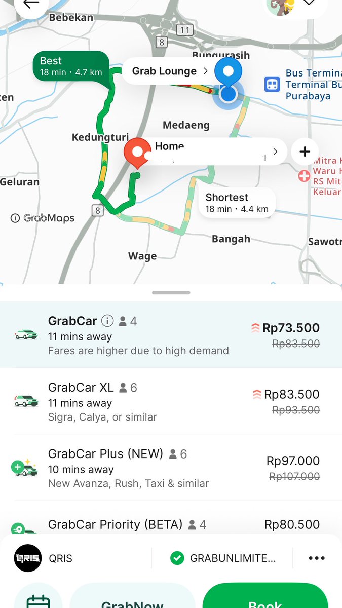 qontil's tweet photo. Gila ya @GrabID gak ngotak harganya. Gasampek 5KM tembus hampir 80rb https://t.co/fDnBuz5rYN
