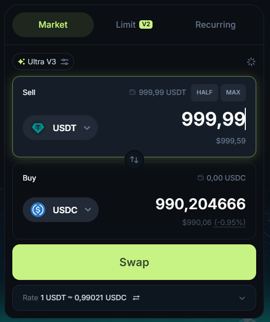 ferdijb's tweet photo. Big @solana believer.
Long-time @JupiterExchange user.
I’m still staking JUP even watching it bleed day after day not because I’m blind, but because I believe in the project and its long-term potential.

That said… it’s getting hard to justify using Jup for swaps right now.

With @Titan_Exchange live, the difference is impossible to ignore.
Same trade, same pair, same size very different execution.

This isn’t FUD.
It’s feedback.
Competition on Solana is real, and routing + execution quality now matter more than narratives.

Still bullish on $JUP.
But the gap needs to close fast.